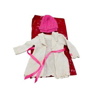 American Girl Sweater Coat & Hat Set Doll Clothing One Size